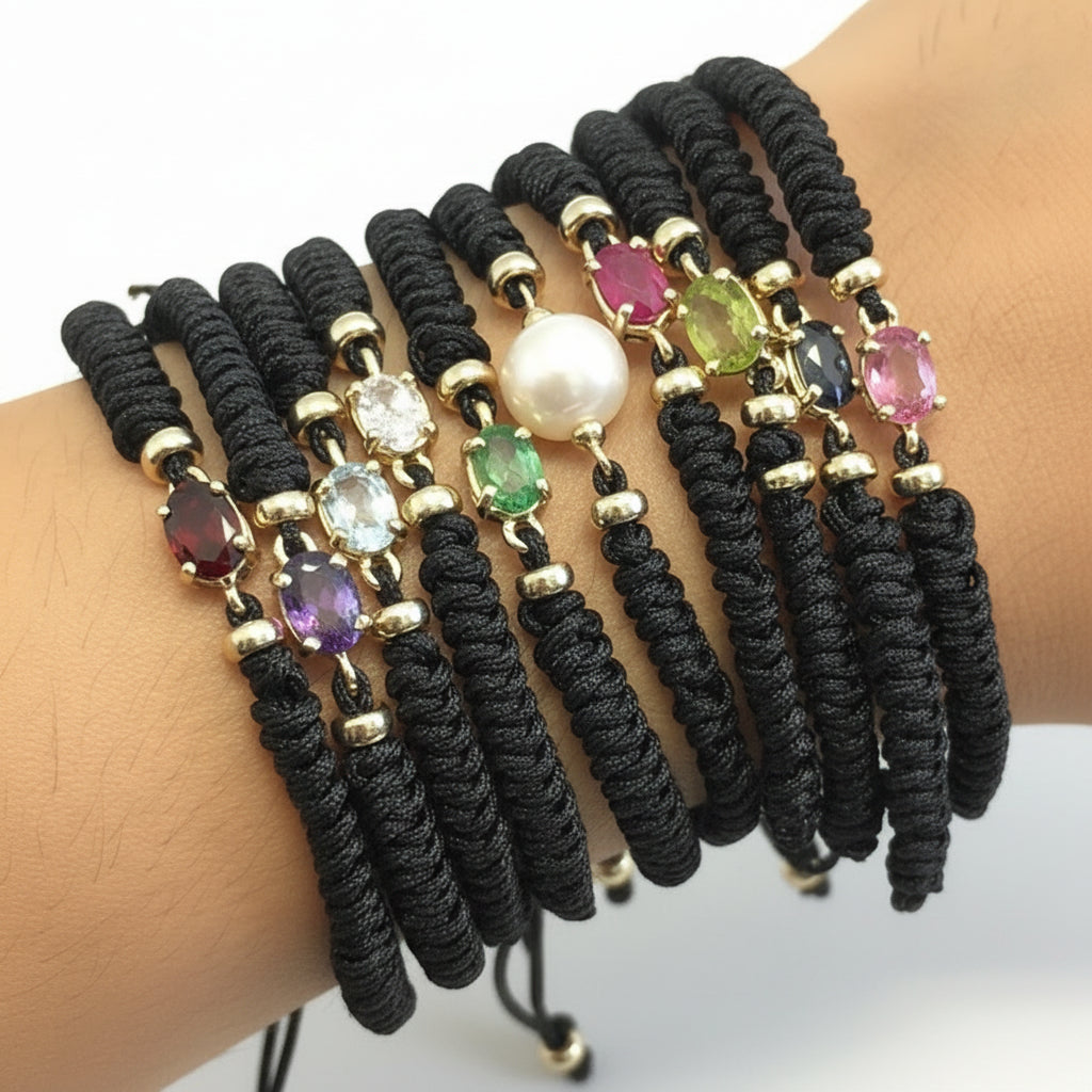 14k gold birthstone bracelet