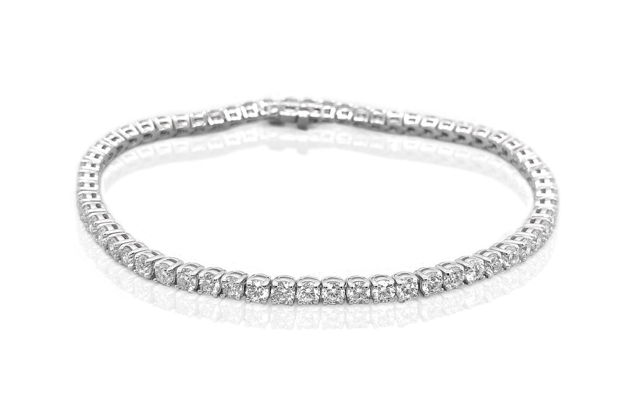 Bracelet Perpetual Tennis 18kt White Gold & 48 Diamonds - Diamond Tales Fine Jewelry