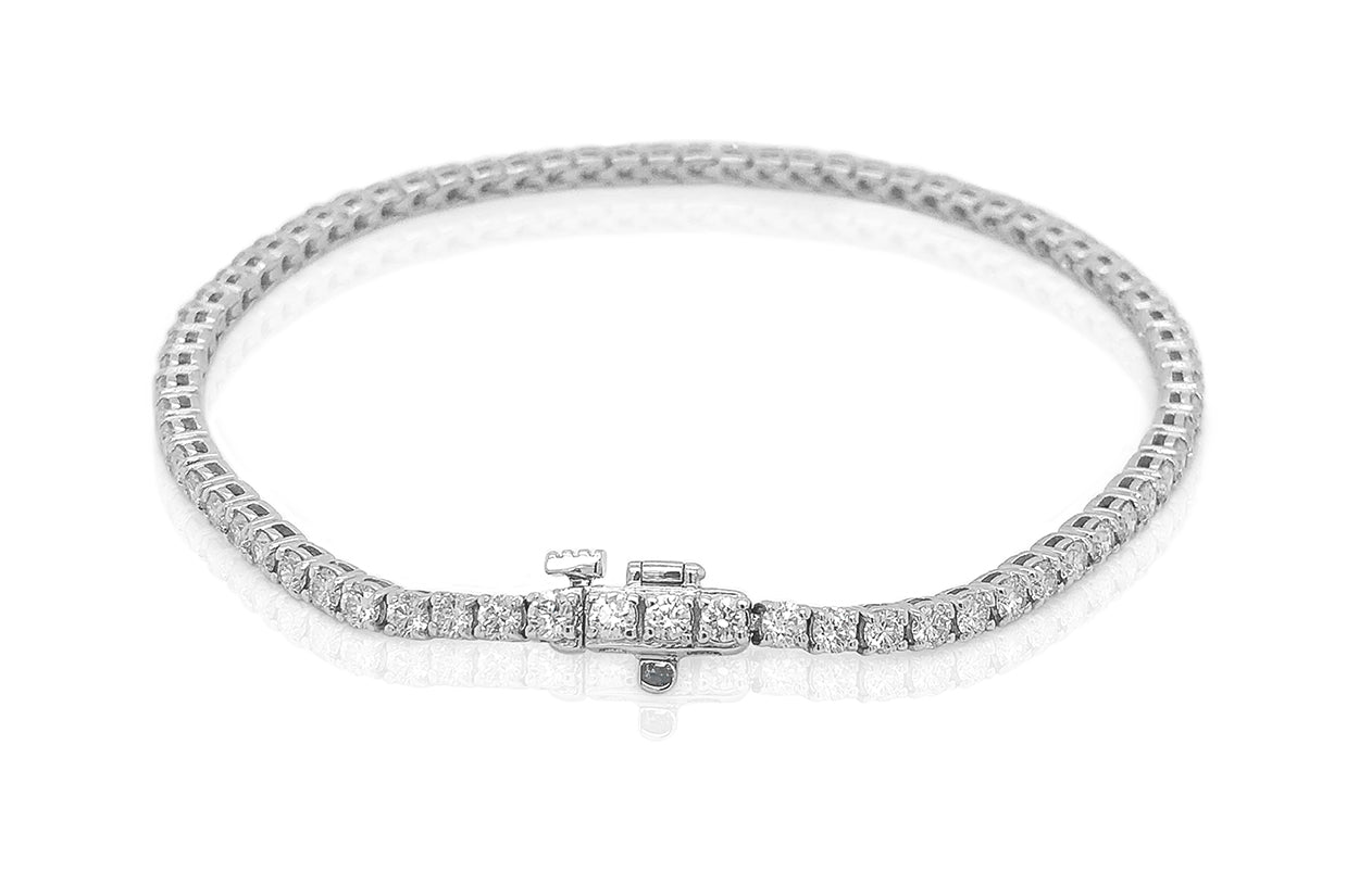 Bracelet Perpetual Tennis 18kt White Gold & 48 Diamonds - Diamond Tales Fine Jewelry