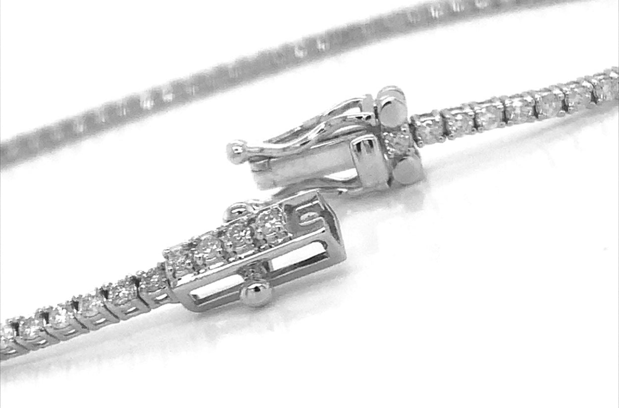 Bracelet Tennis 14kt White Gold & 90 Diamonds - Diamond Tales Fine Jewelry