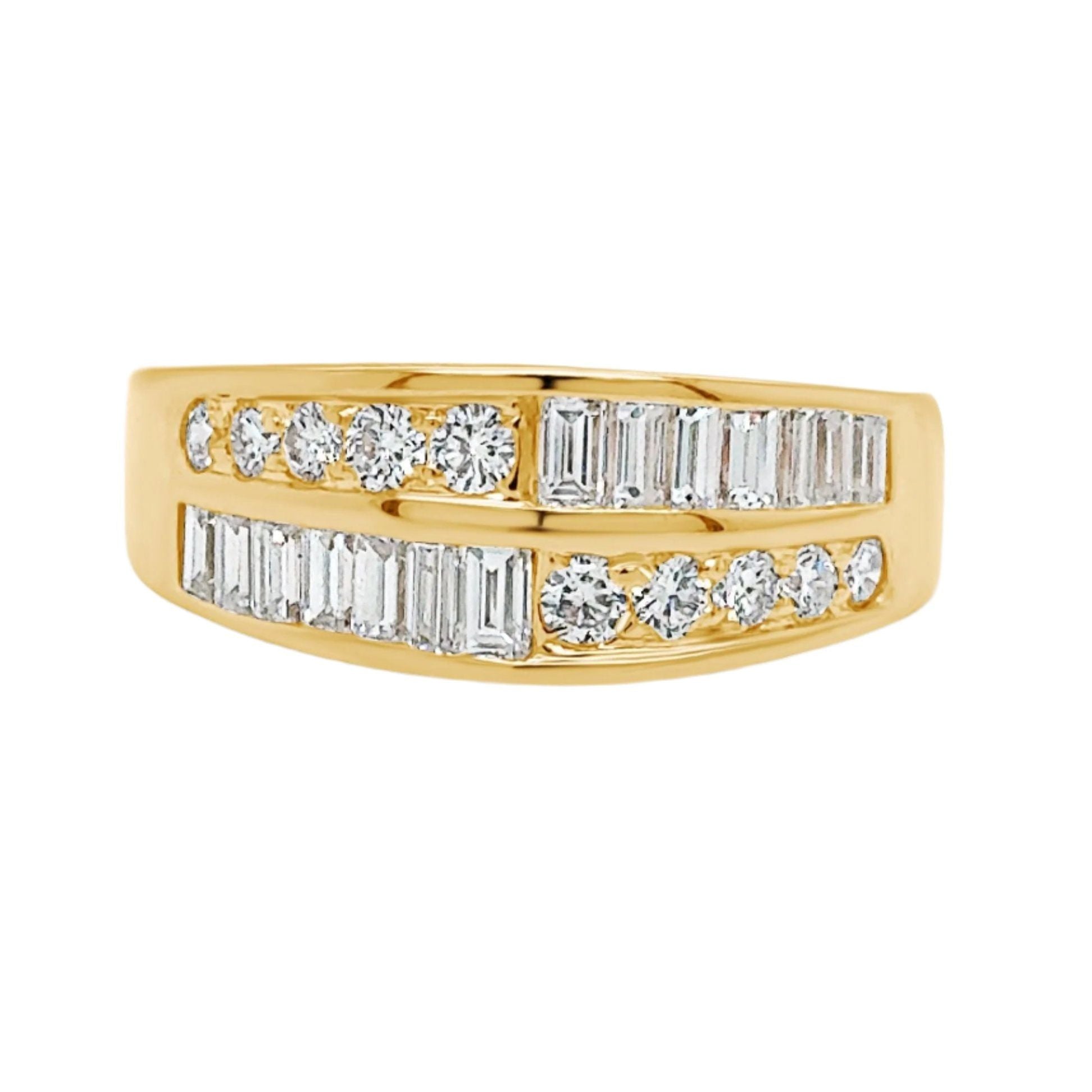 Diamond dome ring in 18k gold – Diamond Tales