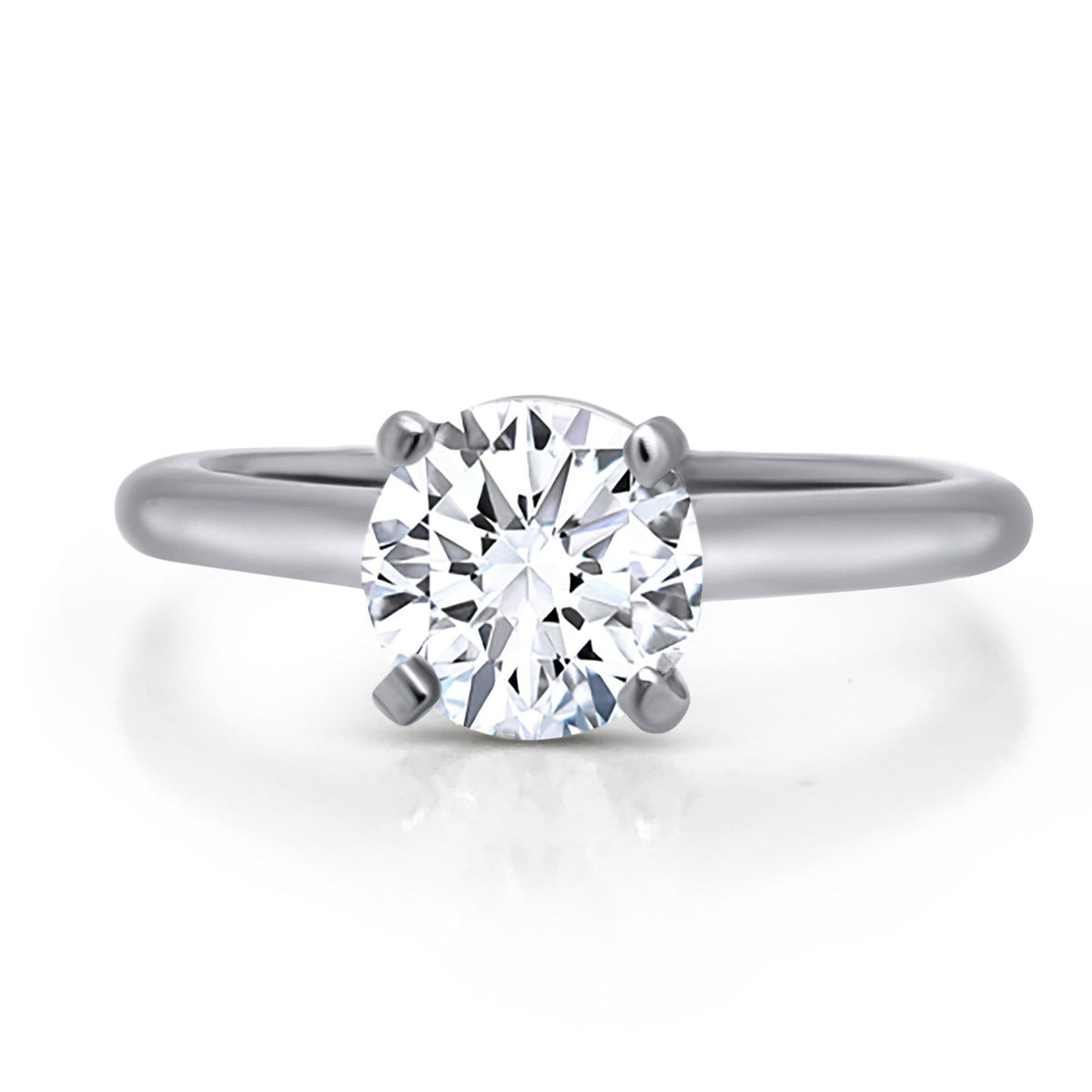 GIA solitaire diamond ring in platinum – 1.15 ctw