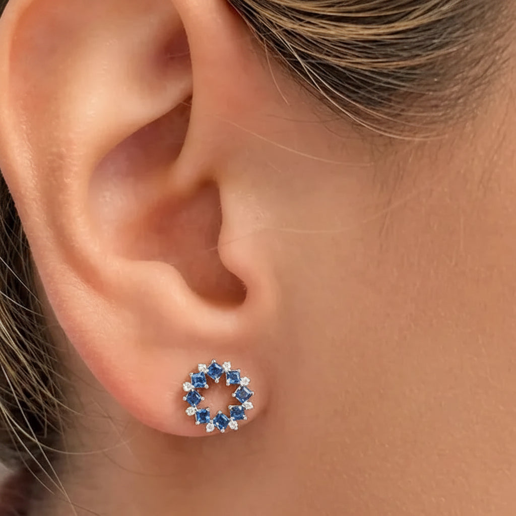 open-flower-gemstone-diamond-stud-earrings-18k-gold-sapphire