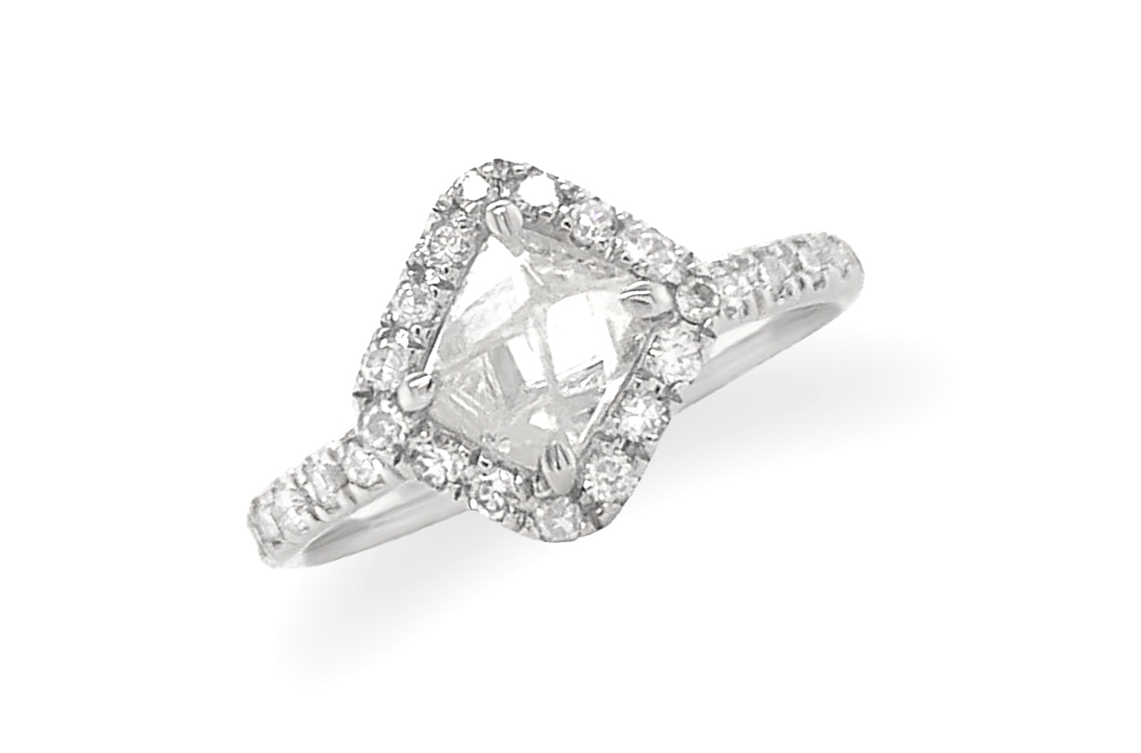 Ring 18kt White Gold & Rough Diamond - Diamond Tales Fine Jewelry