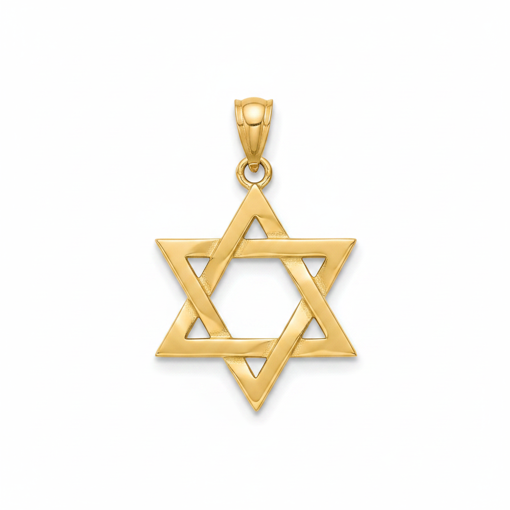 Star of David pendant in 14k yellow gold – Diamond Tales