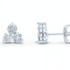 18k gold 0.62 ctw diamond trio cluster stud earrings by Diamond Tales