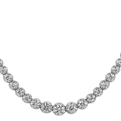 18k gold graduated diamond necklace with 1.75 ctw round brilliant diamonds by Diamond Tales