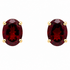 14k gold oval garnet stud earrings with 2.58 ct natural garnets