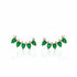 14k yellow gold crawler earrings with pear emeralds and diamonds