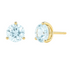 14k gold round aquamarine stud earrings