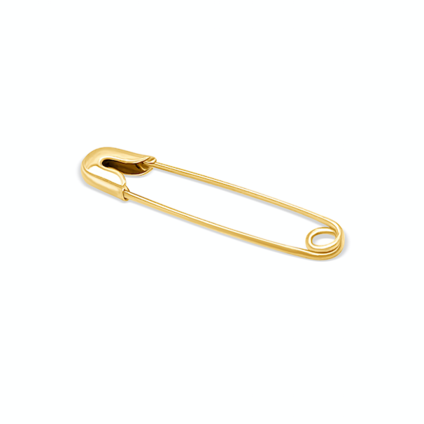 14k gold solid safety pin stud earring for kids