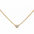 14k yellow gold pendant necklace with 0.12 ct natural diamond
