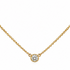 14k yellow gold pendant necklace with 0.14 ct natural diamond