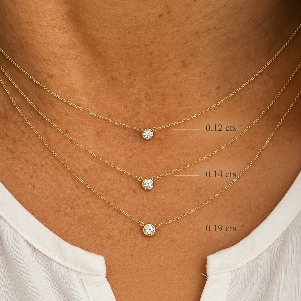 diamond pendant necklace 14k yellow gold close up detail