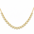14k yellow gold tennis necklace with 12.66 ct fancy yellow diamonds