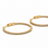 14k yellow gold large diamond hoop earrings 0.75 ct 29mm