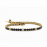 14k yellow gold tennis bracelet with 46 natural blue sapphires and diamonds