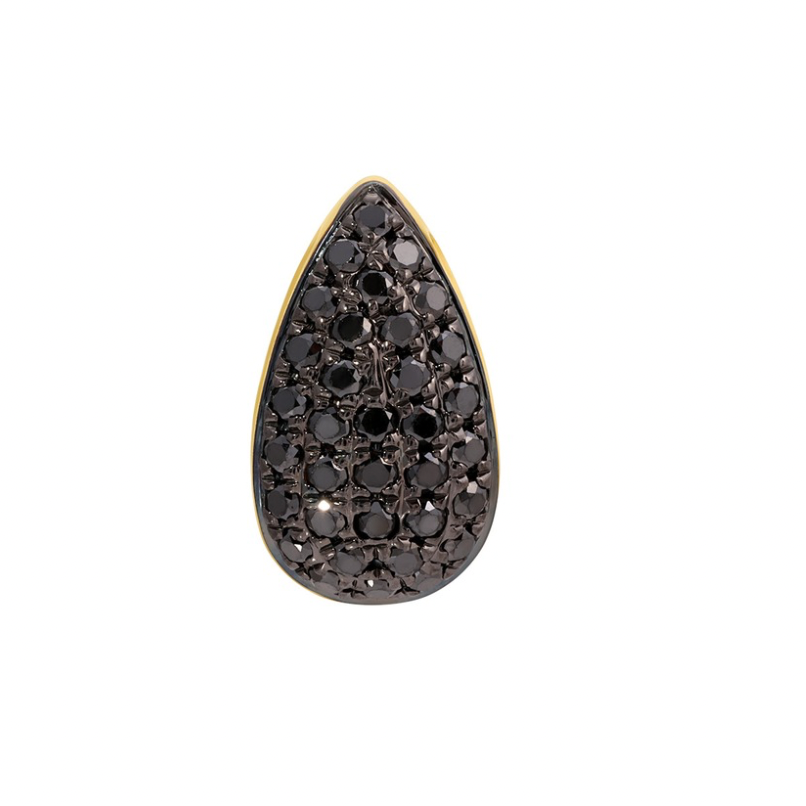 14k yellow gold diamond rondelle barrel pendant necklace black diamonds