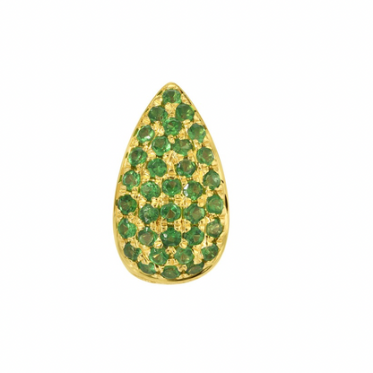 14k yellow gold diamond rondelle barrel pendant necklace tsavorites