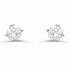 18k gold round diamond stud earrings with 0.26 cts natural diamonds