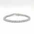 18k white gold tennis bracelet with 42 round brilliant diamonds totaling 6.40 cts