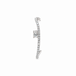 18k white gold diamond ear climber with 18 round diamonds totaling 0.29 ct