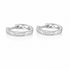 18k white gold diamond mini hoop earrings with 0.09 ct natural diamonds