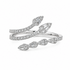 18k white gold open diamond ring with baguette and round diamonds 0.36 ct