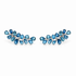 18k white gold ear climbers with 26 pear aquamarines totaling 6.93 ct and 22 diamonds