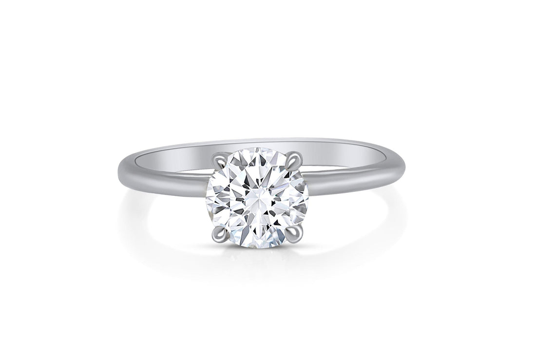 Ring Platinum GIA Solitaire Diamond 0.77 cts H VVS1