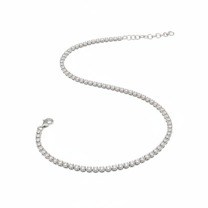 14k gold tennis necklace with 2.01 ctw round brilliant diamonds by Diamond Tales