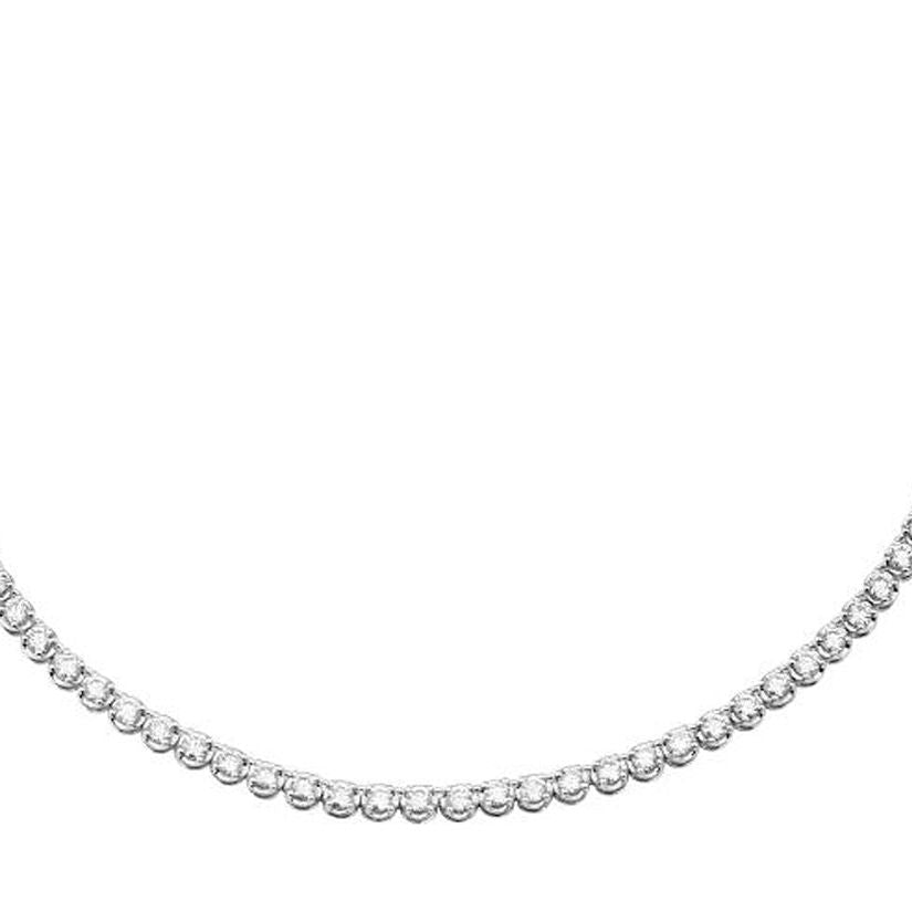 14k gold tennis necklace with 2.01 ctw round brilliant diamonds by Diamond Tales