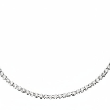 14k gold tennis necklace with 2.01 ctw round brilliant diamonds by Diamond Tales