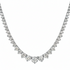 18k gold graduated diamond necklace with 5.20 ctw round brilliant diamonds by Diamond Tales