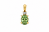 14k yellow gold necklace with 0.76 ct oval tsavorite garnet and diamond
