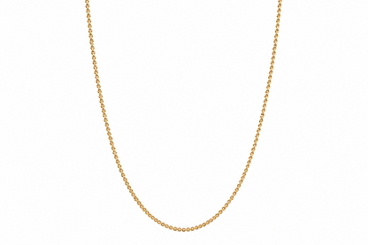 18k yellow gold rolo chain necklace, 18 inch adjustable to 16