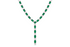 Necklace 14kt Gold Emeralds and Diamonds Tennis with Extension