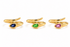 14k yellow gold spring ring with pear shape natural gemstone
