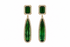 Earrings 18kt Gold Green Tourmaline and Diamonds