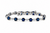 Bracelet 14kt Gold Round Ceylon Sapphires & Marquises Diamonds