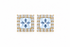 Earrings 14kt Yellow Gold Sapphires & Diamonds Halo Studs