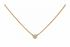 Necklace 14kt Yellow Gold with Central Diamond 0.12 carats