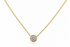 Necklace 14kt Yellow Gold with Central Diamond 0.19 carats