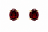 Earrings 2.58cts Oval Garnet 14kt Gold Studs