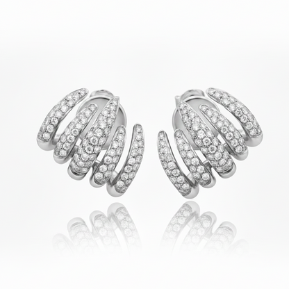 14k yellow gold diamond claw lobe stud earrings with 0.55 total carat weight