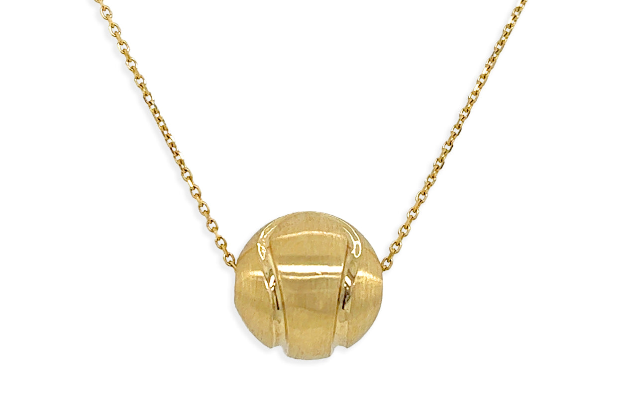 Necklace Tennis &amp; Padel Ball 14kt Gold