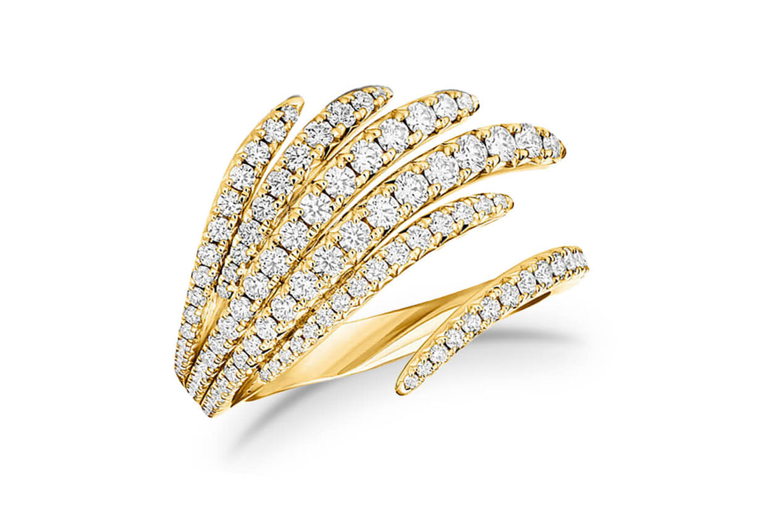 Ring 18kt Gold Diamonds Vela Cocktail Band