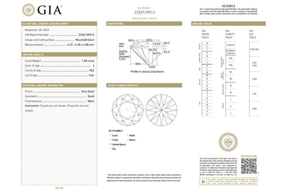 Ring 18kt Gold GIA Solitaire 1.00cts &amp; Pave Diamonds