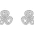 18k gold baguette and round diamond flower earrings by Diamond Tales