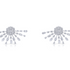 18k white gold baguette and round diamond stardust earrings by Diamond Tales